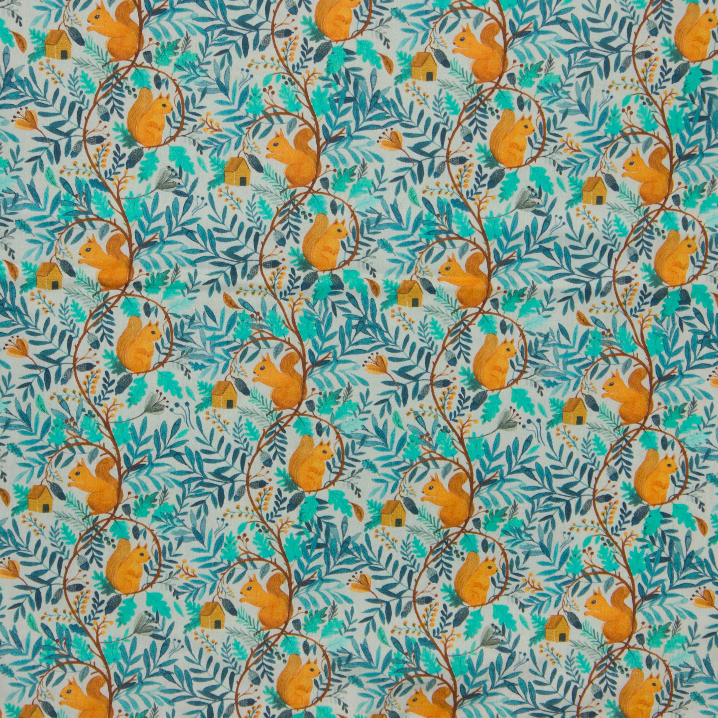 Witte poplin eekhoornwereld  - katia